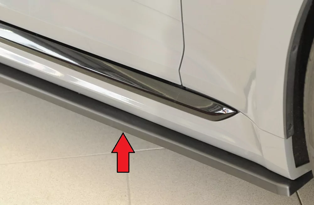 Rieger Seitenschweller rechts ansatz matt schwarz für Audi RS5 (B9/F5) Coupe 03.17-02.20 (bis Facelift)