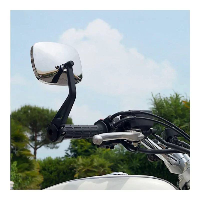 FAR Lenkerendenspiegel Cafe Racer CHROME | 7621 | Lenker 13-22mm | E-geprüft