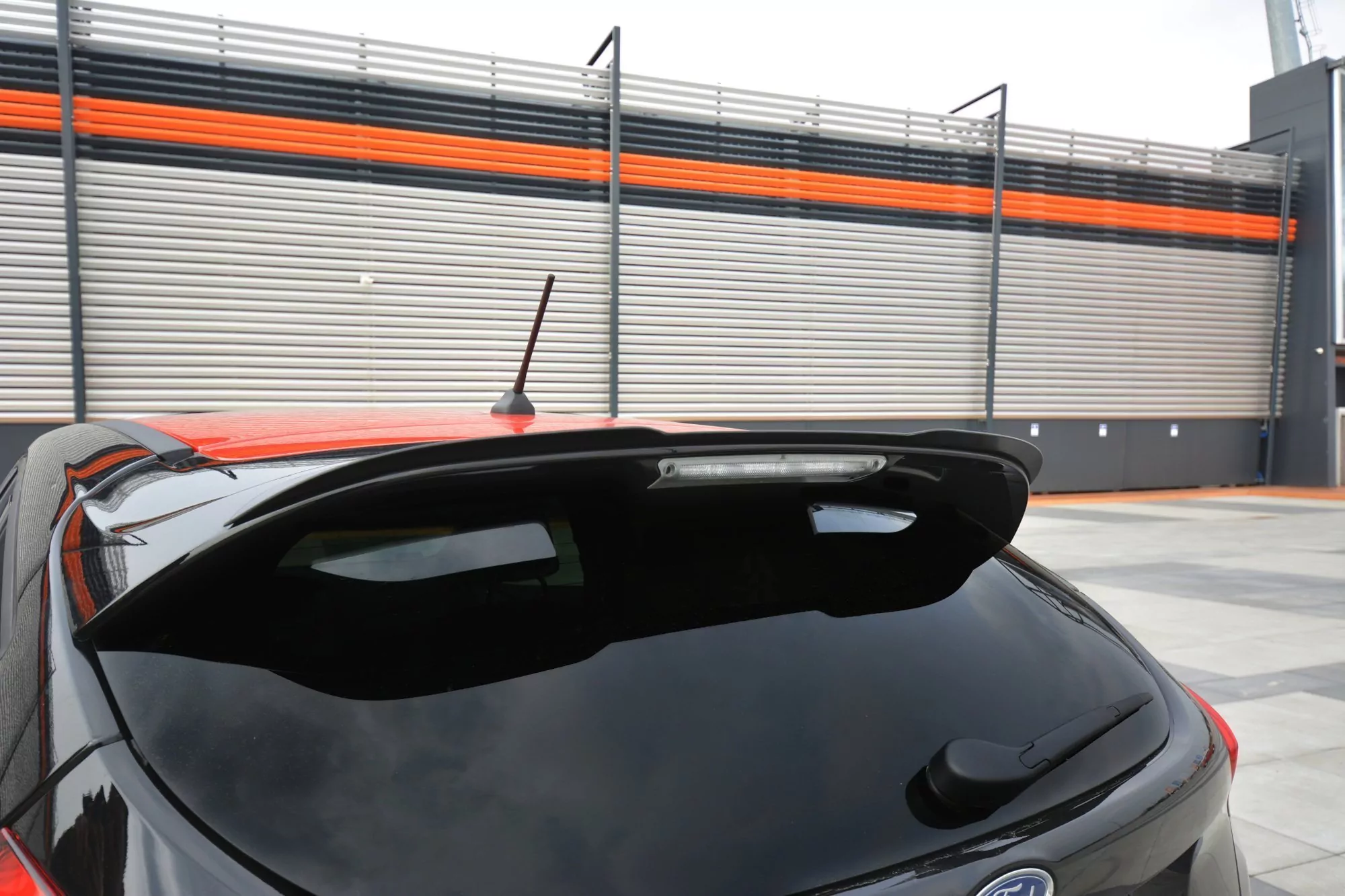 Spoiler CAP Passend Für Ford Focus ST-Line Mk3 FL Schwarz Hochglanz