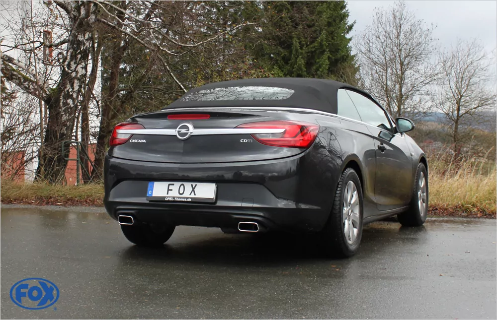 Opel Cascada  Endschalldämpfer quer Ausgang rechts/links - 145x65 Typ 59 rechts/links