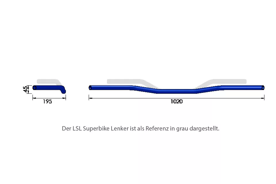 LSL 1 Zoll Stahl-Lenker Wide Bar L11 mit ABE