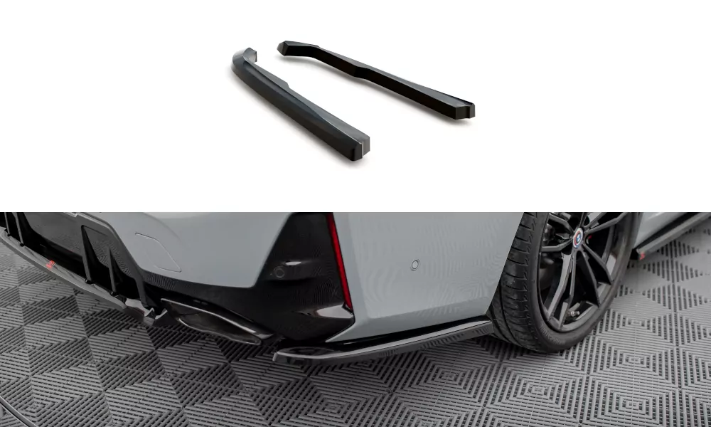 Heck Ansatz Flaps Diffusor Für BMW M340i G20 / G21 Facelift Schwarz Hochglanz
