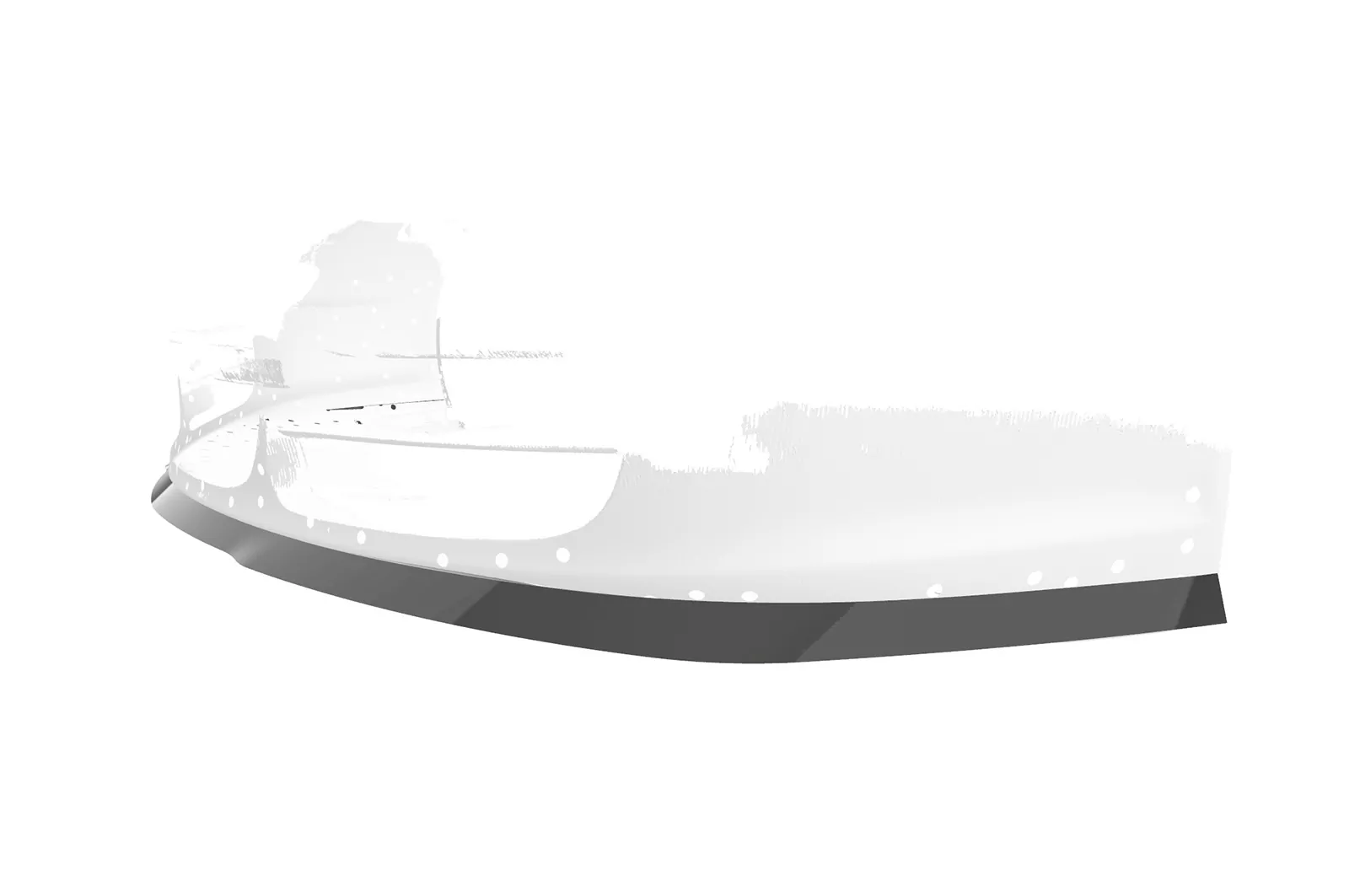 Cup-Spoilerlippe mit ABE für Porsche 911/997 CSL114 Schwarz Strukturiert