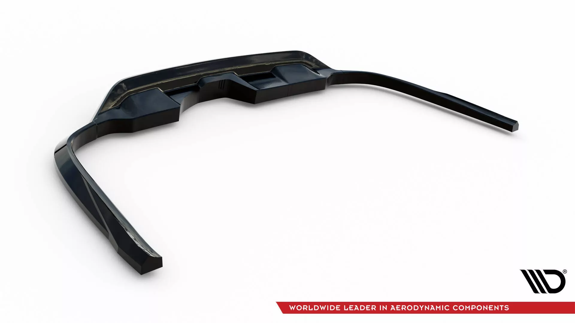 Hinten Splitter (mit Einem Vertikalem Balken) Audi A6 Allroad C8 Schwarz Hochglanz