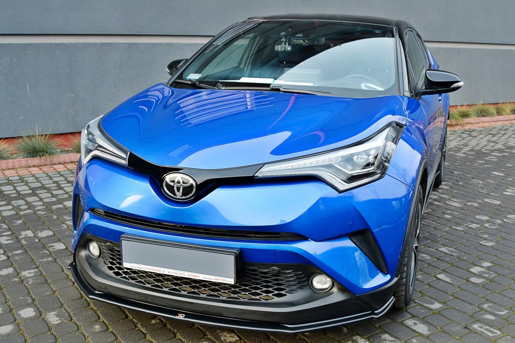 Front Ansatz Passend Für V.1 Passend Für TOYOTA C-HR  Schwarz Hochglanz Schwarz Hochglanz