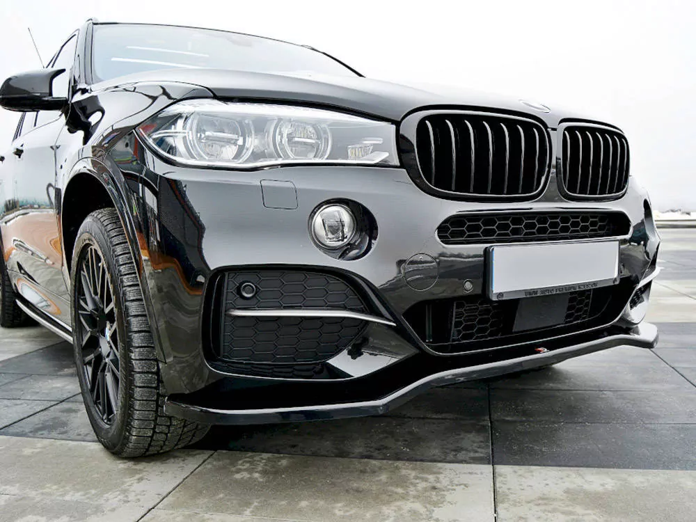 Front Ansatz Passend Für V.1 Passend Für BMW X5 F15 M50d Schwarz Hochglanz Schwarz Hochglanz