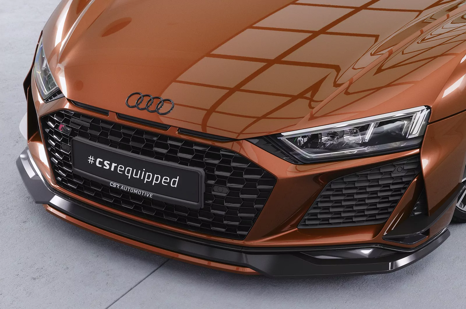 Cup-Spoilerlippe mit ABE für Audi R8 (Typ 4S) CSL502 Schwarz Strukturiert