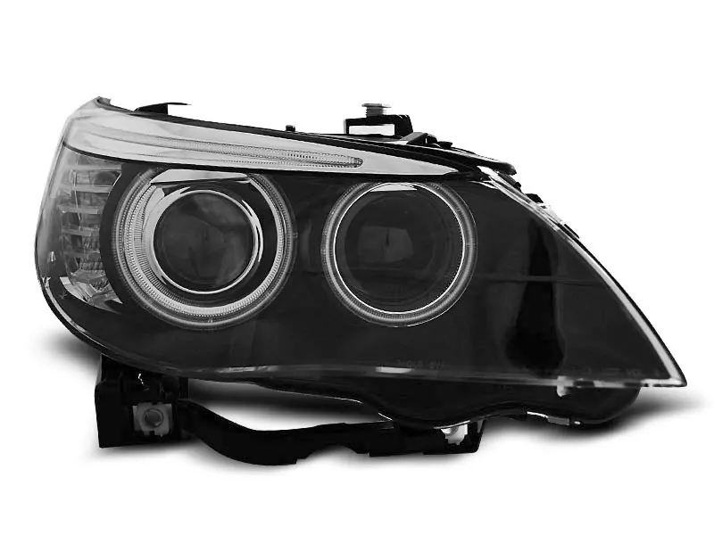 XENON HEADLIGHTS D1S ANGEL EYES CCFL BLACK fits BMW E60/E61 05-07