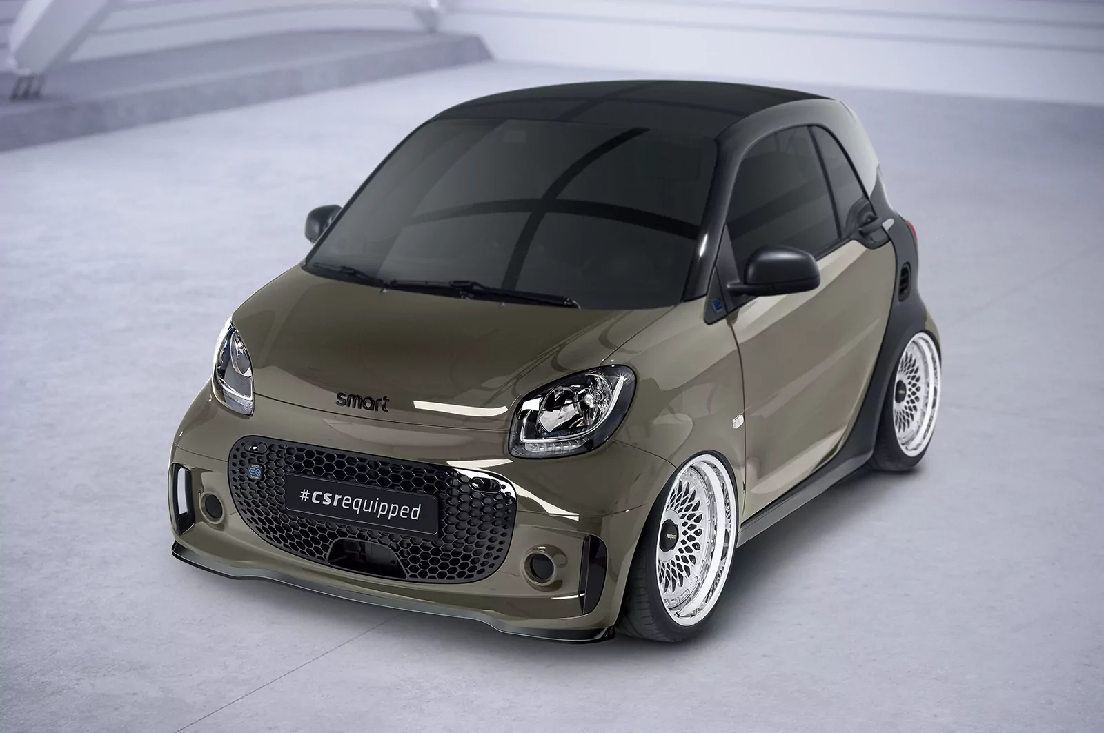 Cup-Spoilerlippe mit ABE für Smart EQ fortwo (fortwo 453) CSL610 Schwarz Strukturiert