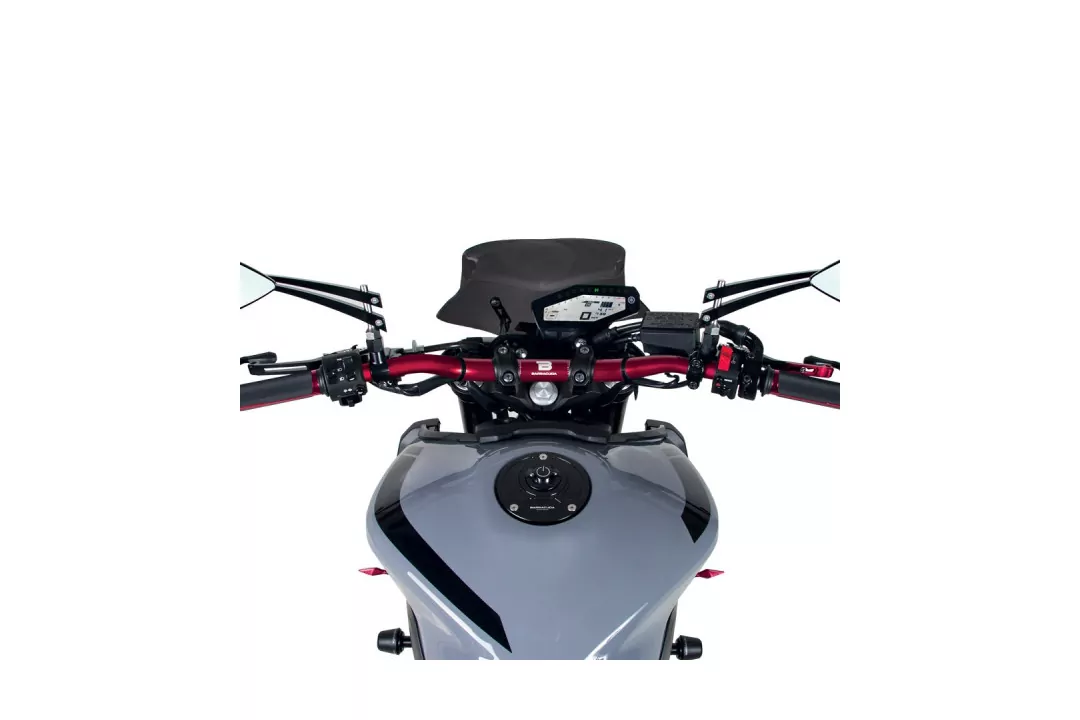 BARRACUDA Superbike Lenker Aluminium 28/22mm konifiziert rot