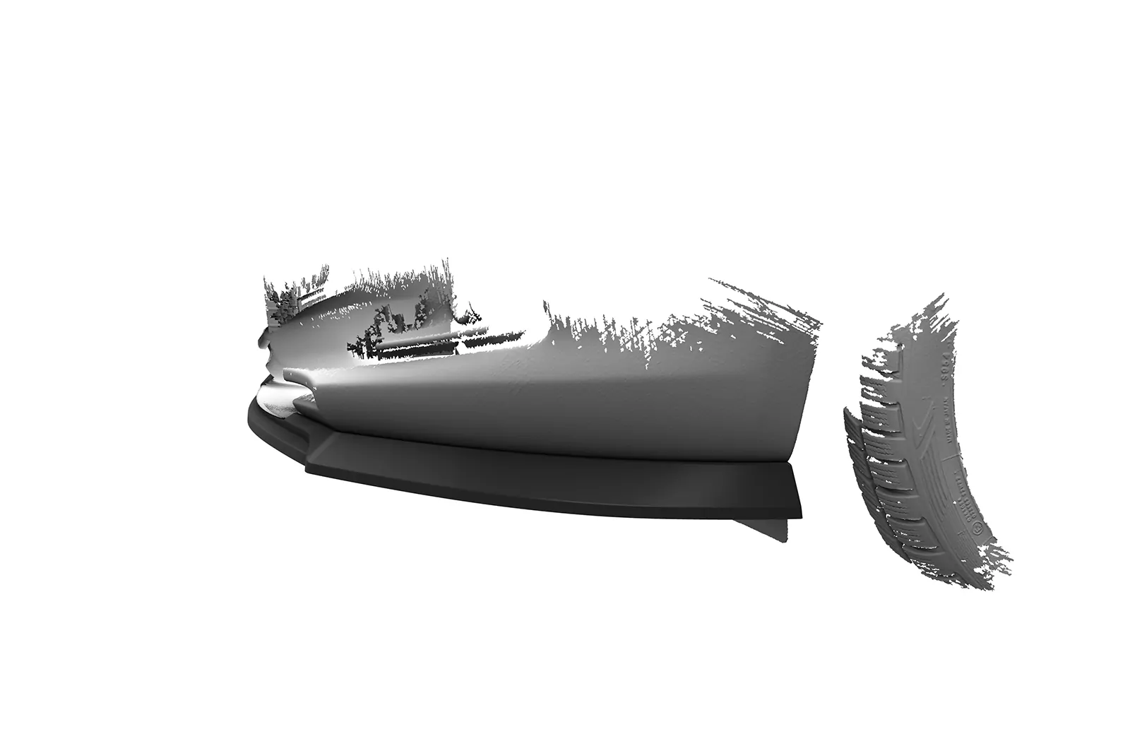 Cup-Spoilerlippe mit ABE für Lancia Ypsilon (846) CSL792 Schwarz Strukturiert
