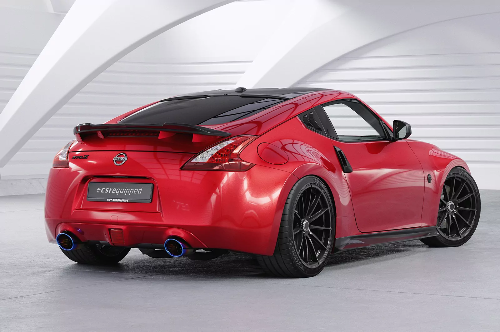 Heckscheibenblende für Nissan 370Z (Z34) Coupe HSB115 Schwarz Strukturiert