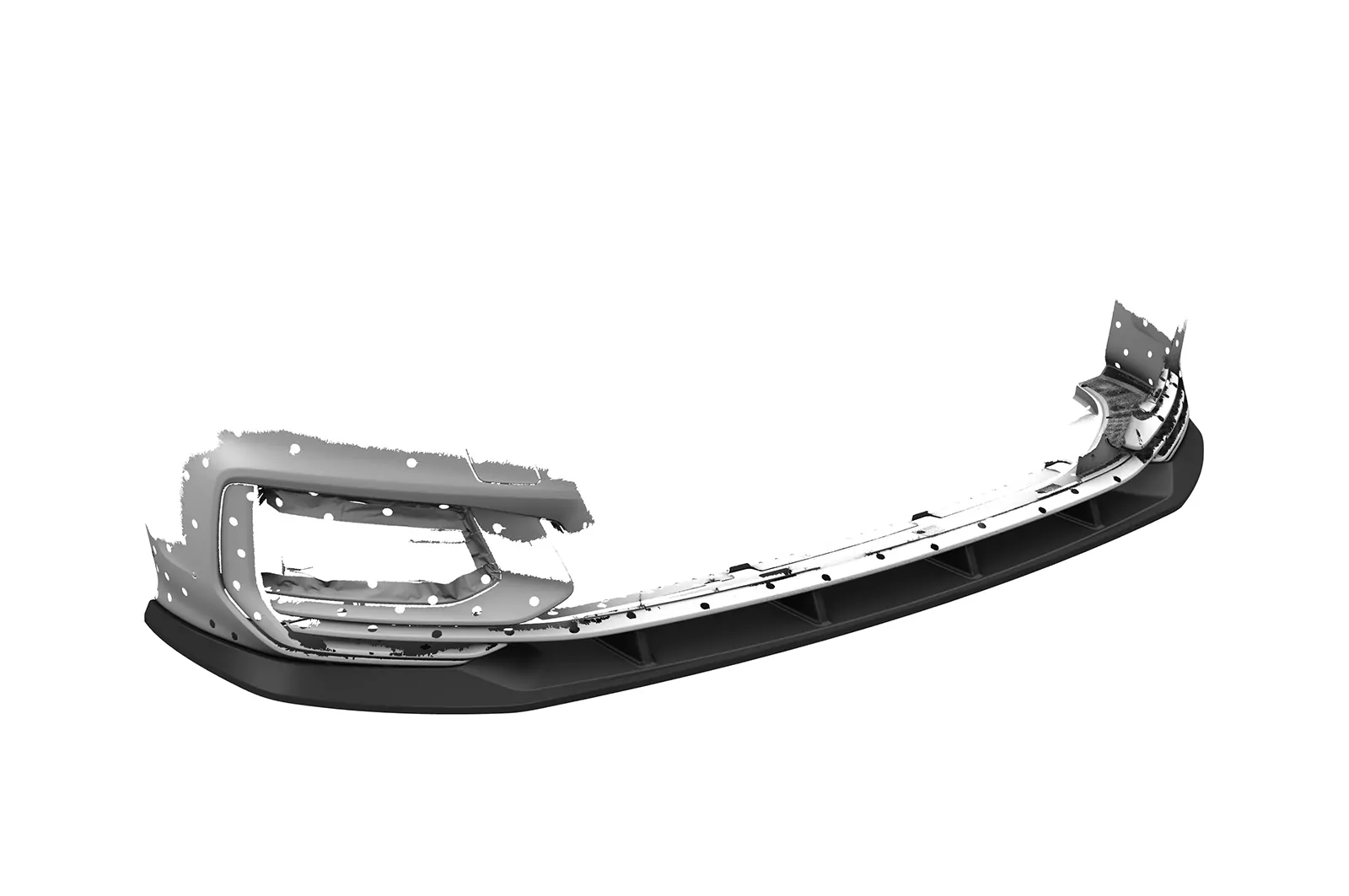 Cup-Spoilerlippe mit ABE für Audi A6 C8 4K S-Line / S6 C8 4K CSL413 Strukturiert (schwarz matt)