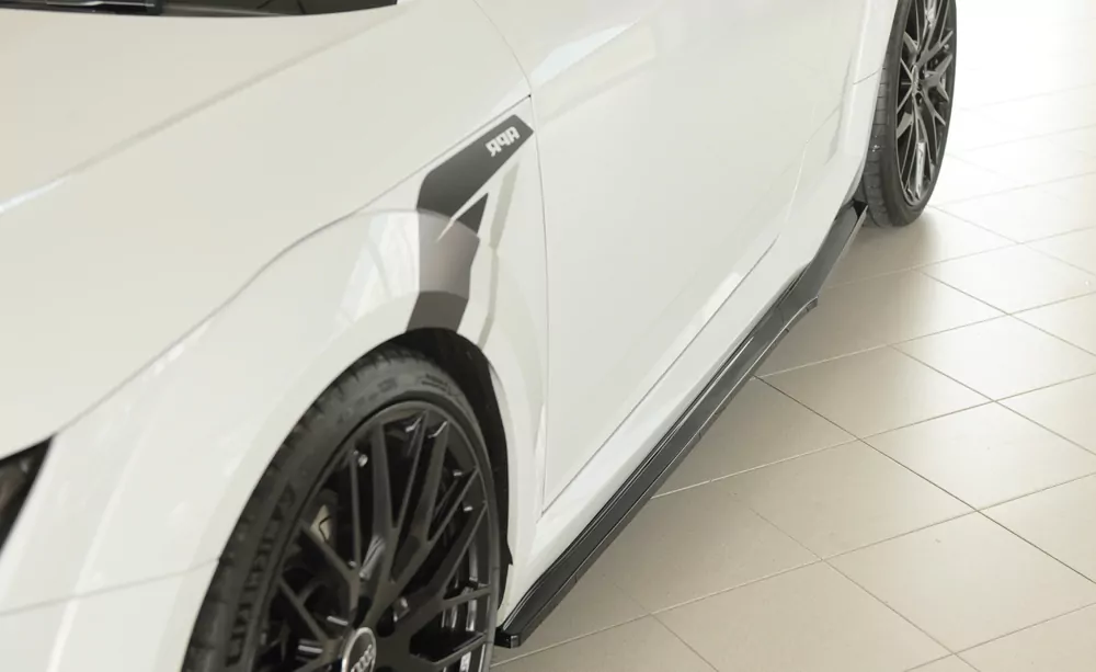 Rieger Seitenschweller links ansatz (ca. 19mm) glanz schwarz für Audi TTS (8J-FV/8S) Roadster 07.14-08.18 (bis Facelift)