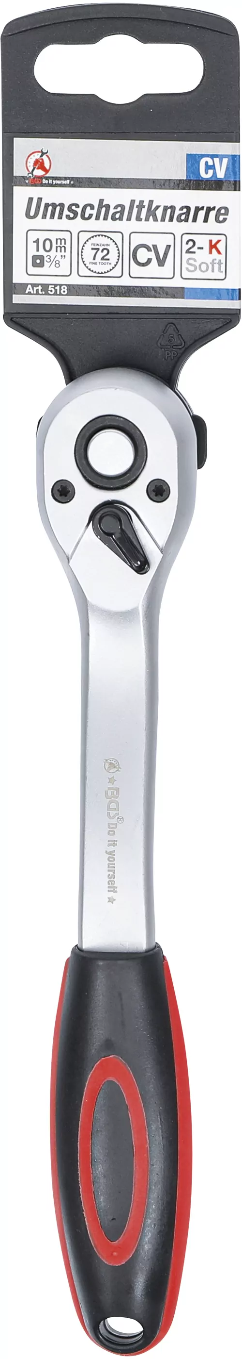 Umschaltknarre | feinverzahnt | 10 mm (3/8")