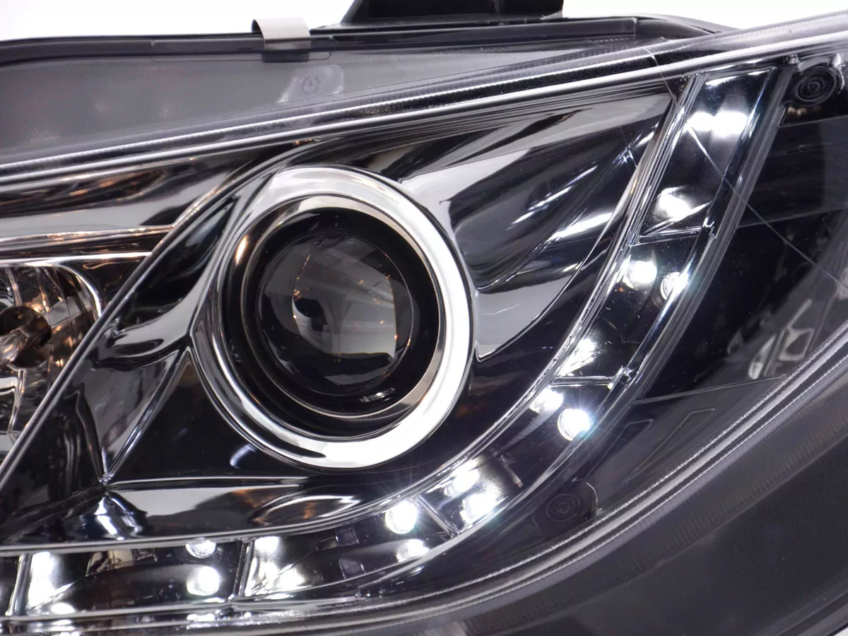 Scheinwerfer Set Daylight LED TFL-Optik Seat Ibiza Typ 6J Bj. 08- chrom