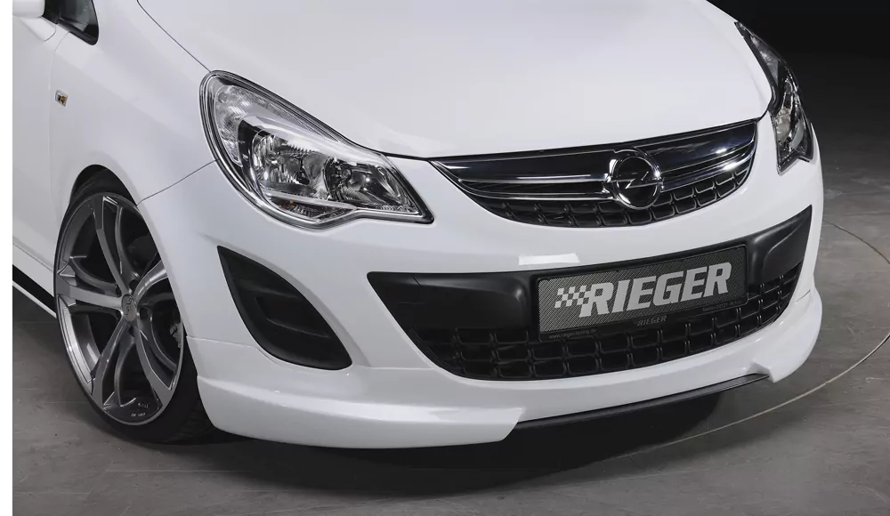 Rieger Spoilerlippe für Opel Corsa D - 5-tür. 01.11- (ab Facelift) carbon optik