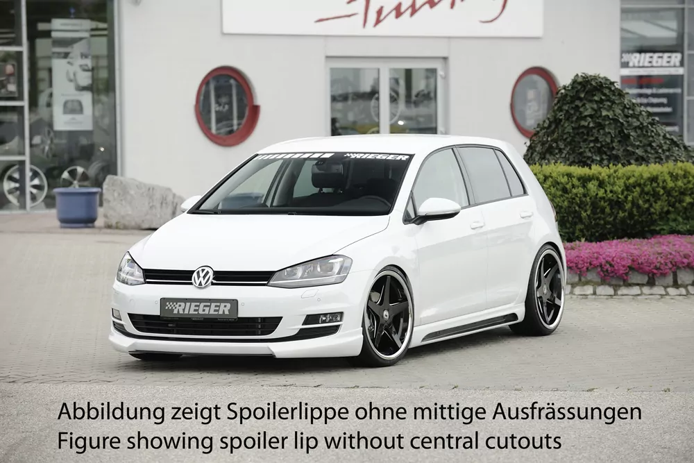 Rieger Spoilerlippe für VW Golf 7 - 3-tür. 10.12-12.16 (bis Facelift) carbon optik