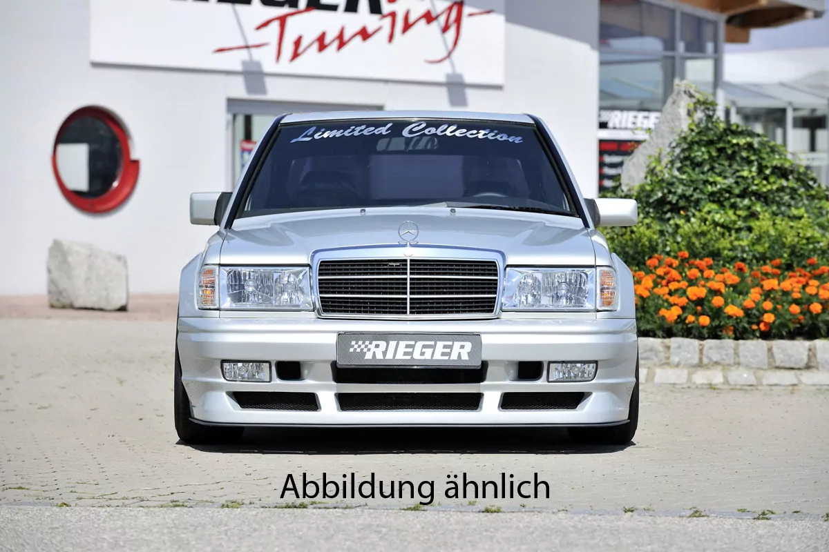Rieger Spoilerstoßstange Breitbau II für Mercedes 190 (W201) - Lim.  für SEC-Haube carbon optik