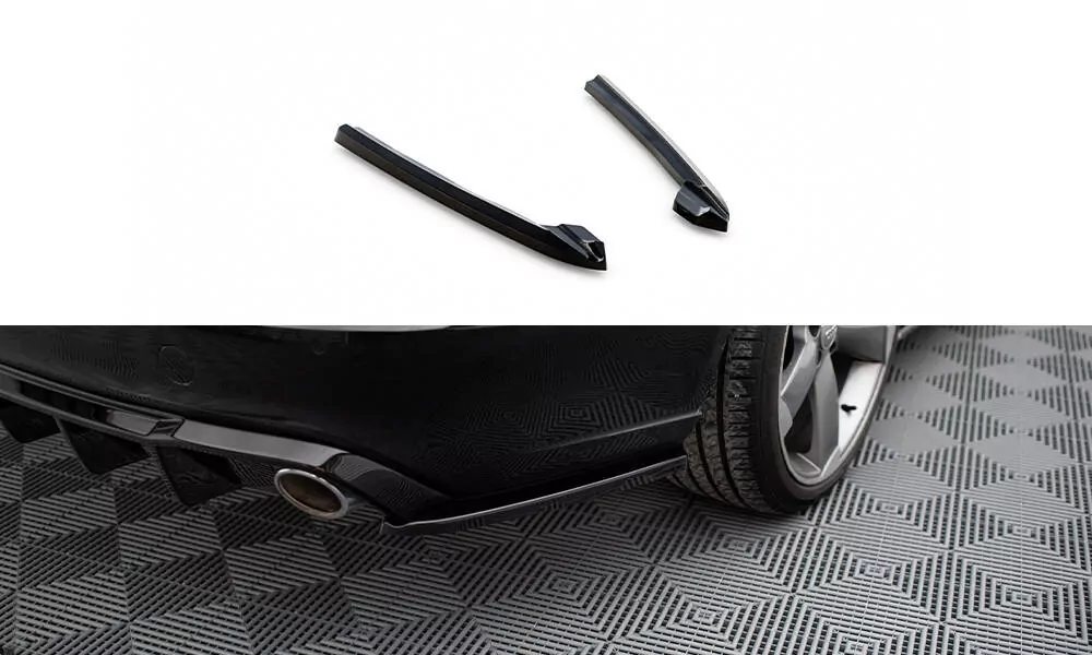 Heck Ansatz Flaps Diffusor V.3 Für  Audi A6 Avant C7 Schwarz Hochglanz