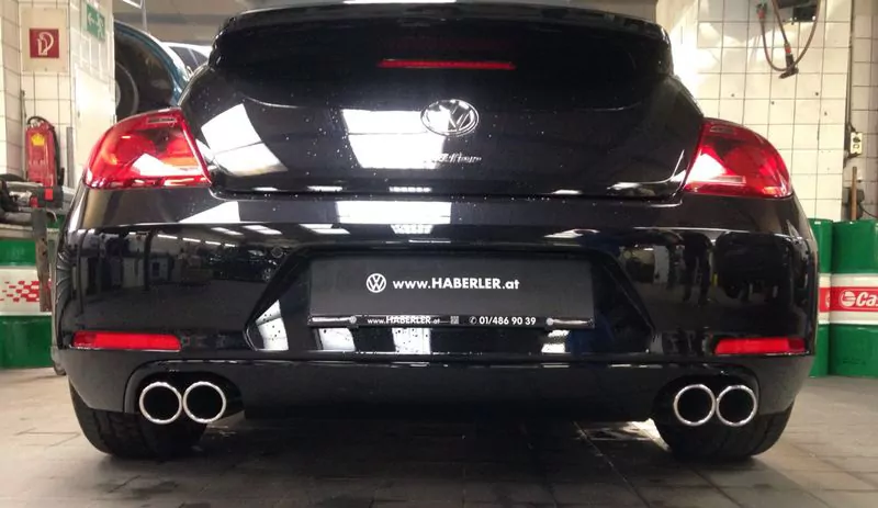 VW Beetle 2,0l - 16 (5C) Coupe & Cabrio  Endschalldämpfer Ausgang rechts/links - 2x80 Typ 16 rechts/links