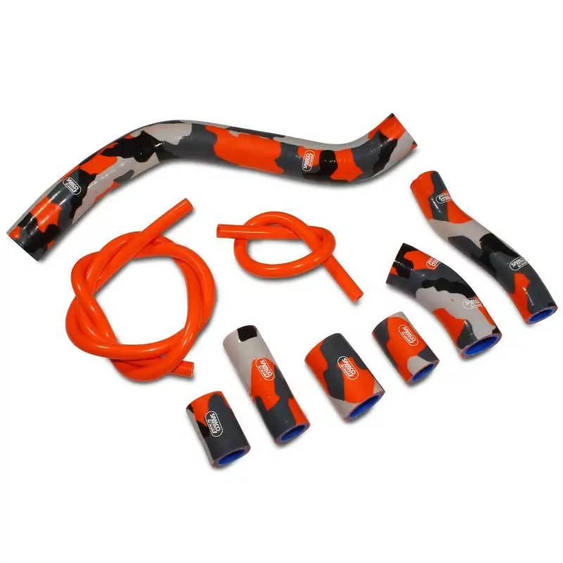 SAMCO SPORT Siliconschlauch Kit custom camouflage für KTM 950 Super Enduro R 950 Supermoto Modelljahr 2006-2009