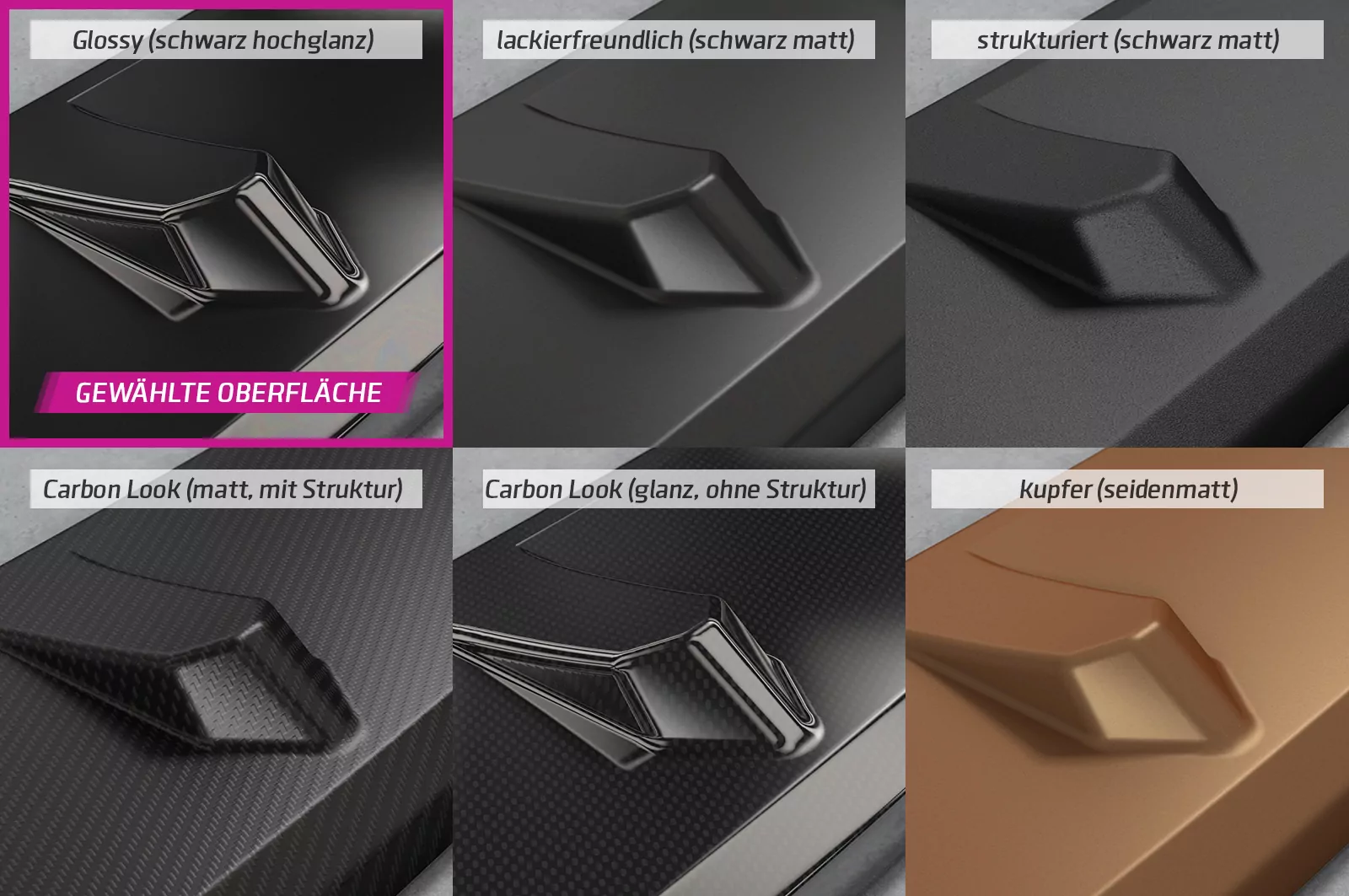 Seitenschweller für Tesla Model 3 SS474 Glossy (schwarz hochglanz)