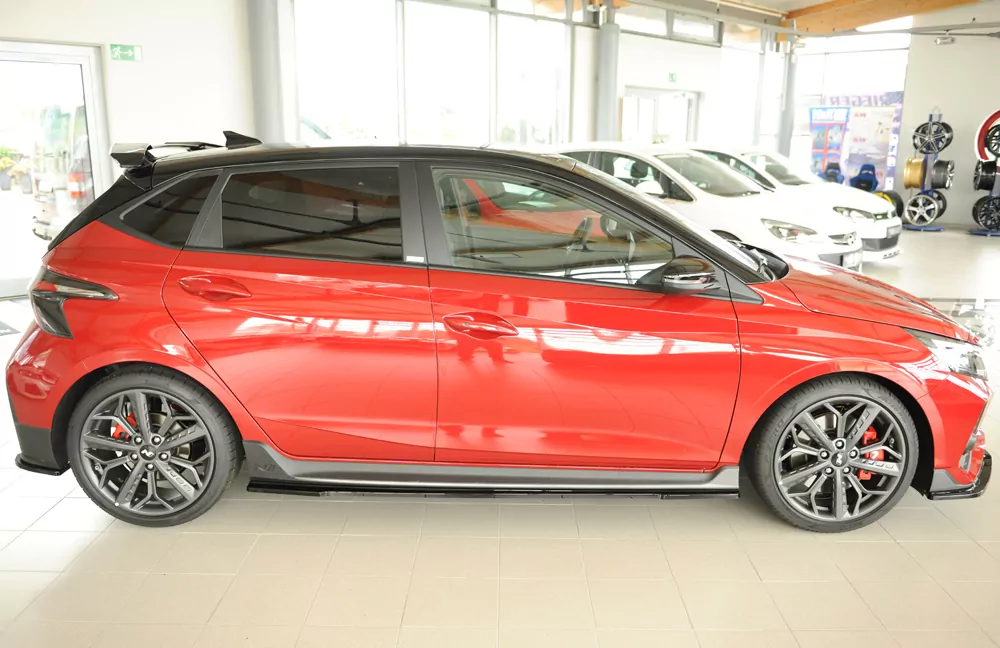 Rieger Seitenschweller rechts ansatz glanz schwarz für Hyundai i20 N-Performance  (BC3) 5-tür. (Schrägheck) 04.21-
