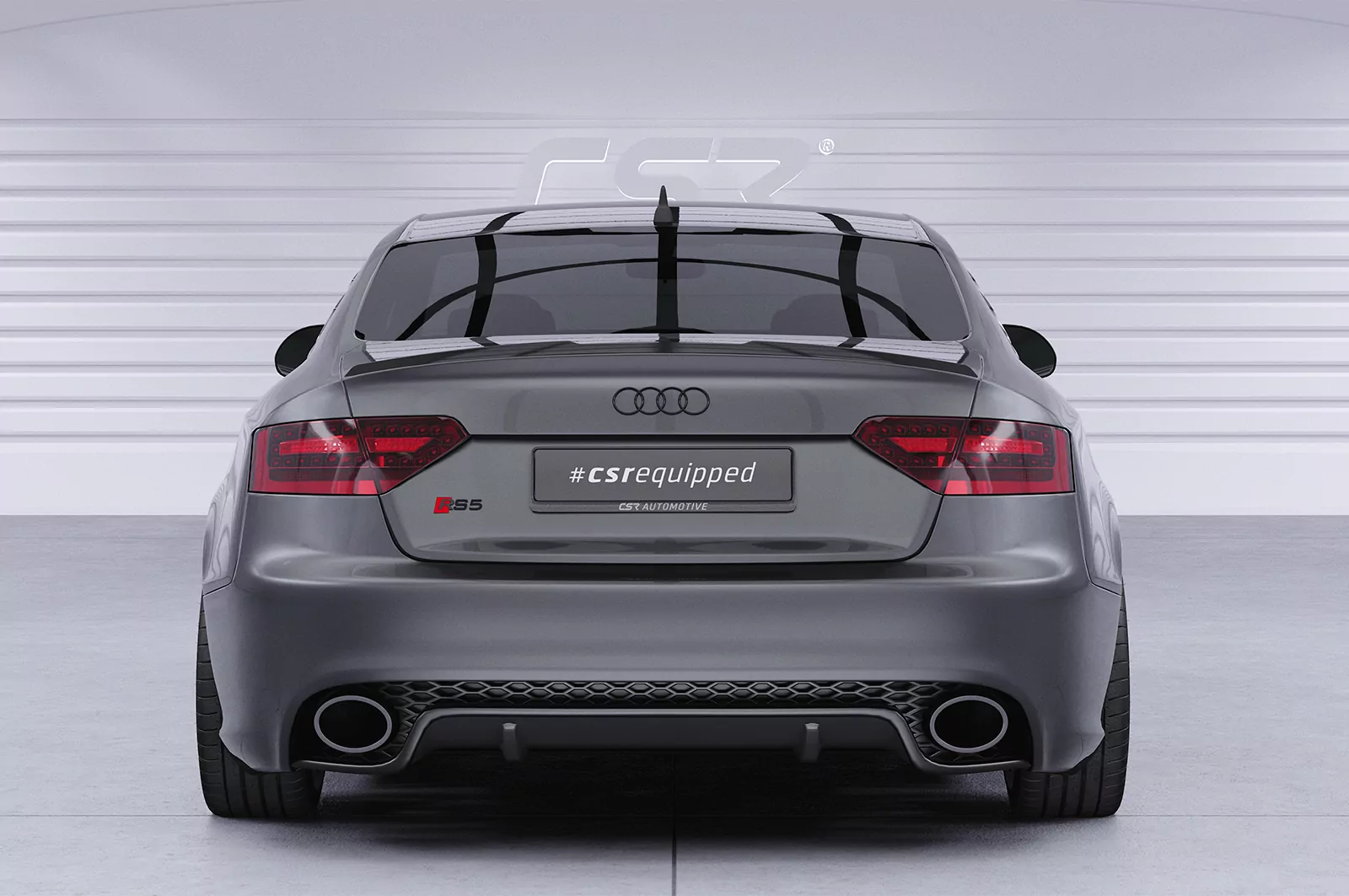 Heckflügel mit ABE für Audi RS5 (8T) Coupe HF125 Schwarz Strukturiert