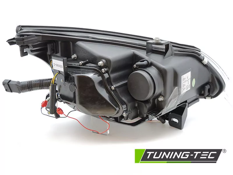 Xenon D2s Headlights Ccfl Angel Eyes Black Led Indicator Fits Bmw E60/e61 03-04