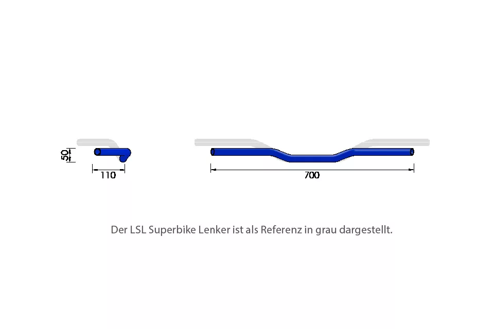CLUBMAN 1 Zoll Alu-Lenker CLUBMAN® mit Langloch mit ABE