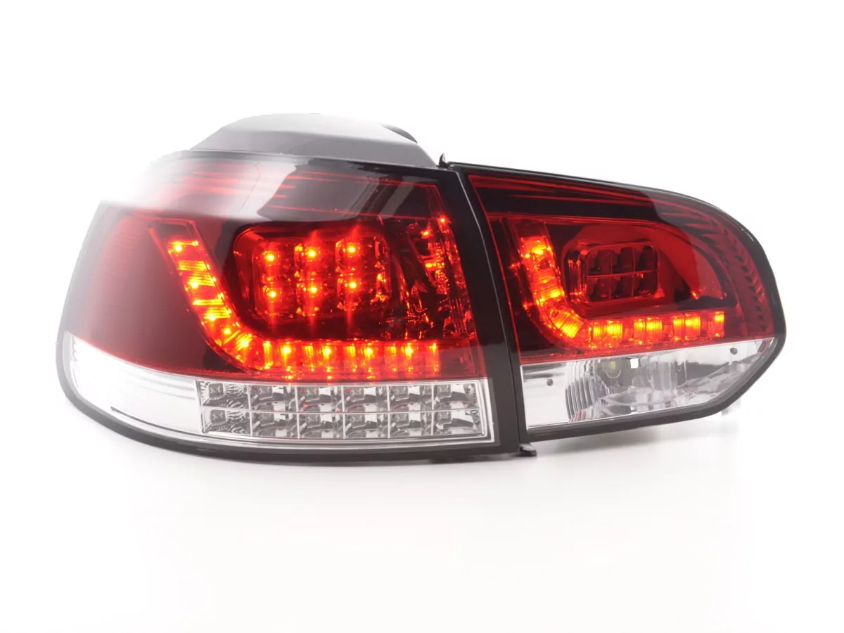 LED Rückleuchten Set VW Golf 6 Typ 1K Bj. 2008-2012 rot/klar mit Led Blinker für Rechtslenker