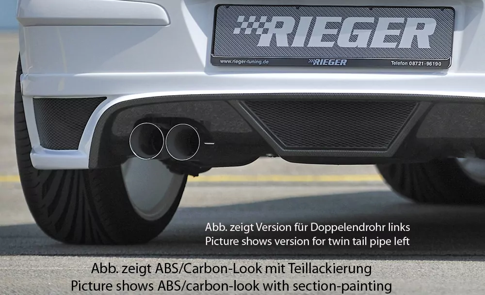 Rieger Heckschürzenansatz für Opel Astra H - Schrägheck 03.04- carbon optik