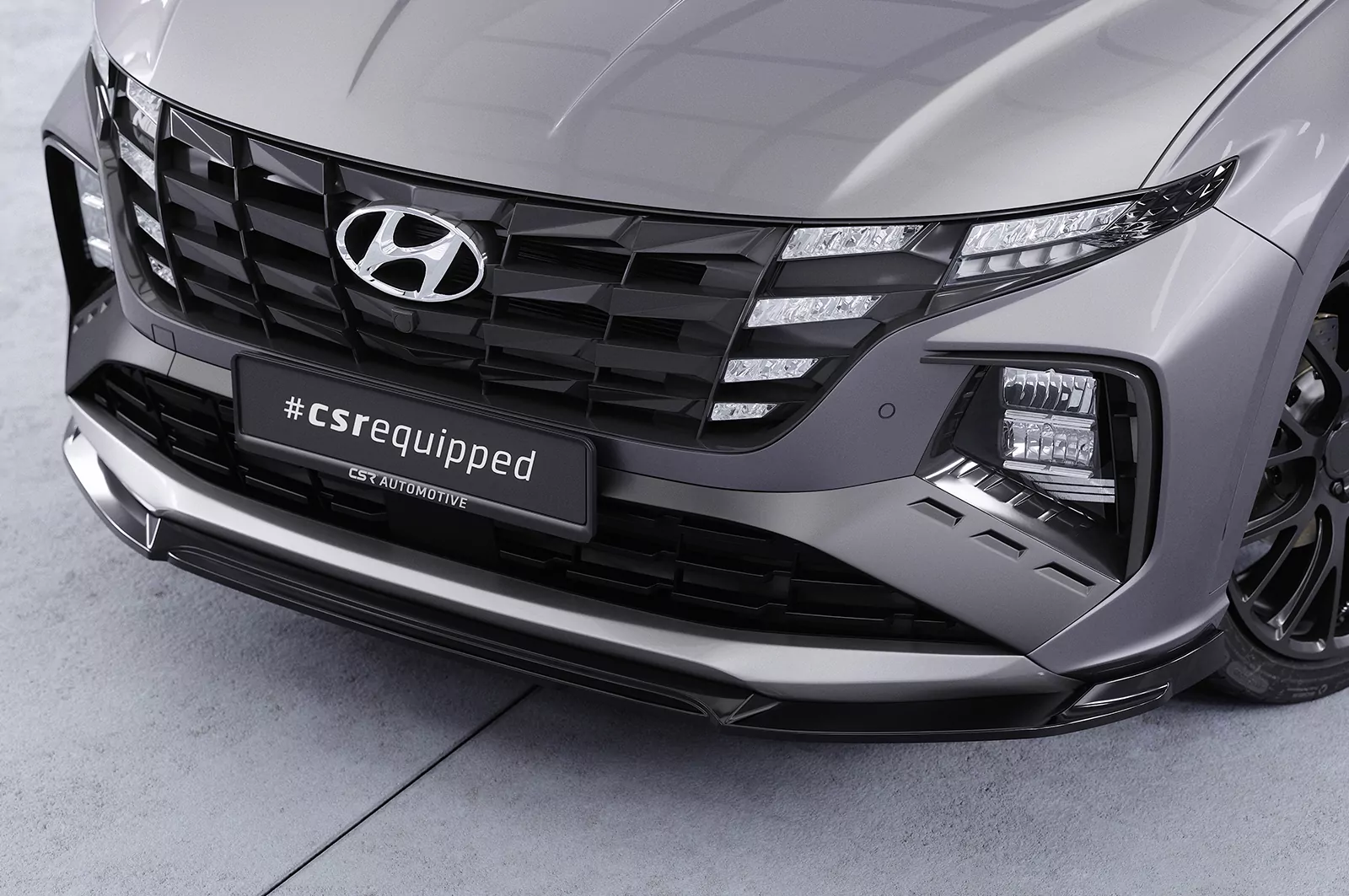 Cup-Spoilerlippe mit ABE für Hyundai Tucson 4 (NX4) N-Line CSL795 Schwarz Strukturiert