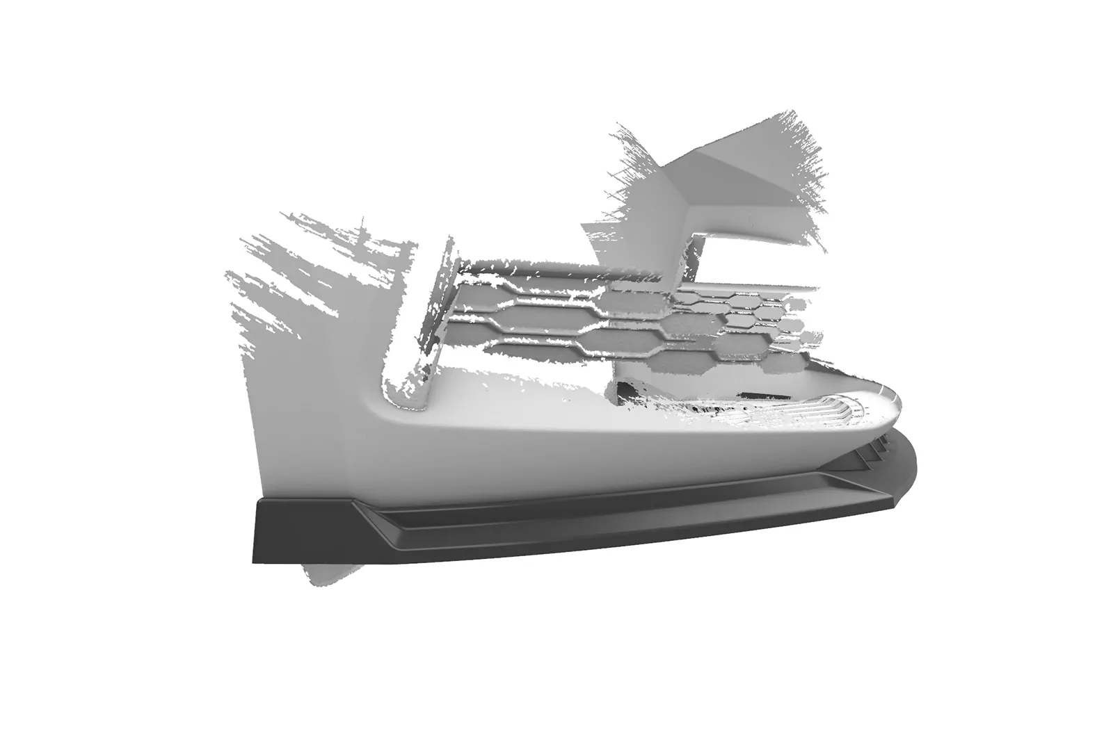 Cup-Spoilerlippe mit ABE für Skoda Scala CSL633 Schwarz Strukturiert