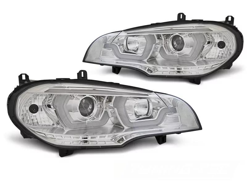 HEADLIGHTS TUBE LIGHT DRL CHROME fits BMW X5 E70 07-13
