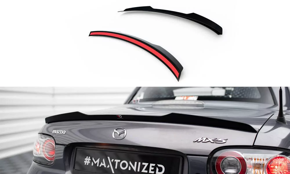 Spoiler CAP Für Mazda MX5 Hardtop NC (Mk3) Schwarz Hochglanz