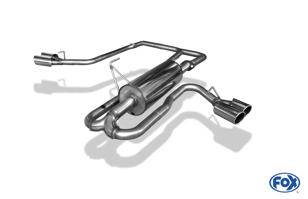 Nissan Navara D40 - 2,5l dCi  Endschalldämpfer Sidepipe, Ausgang rechts und links am Fahrzeug - 2x90 Typ 16 rechts/links