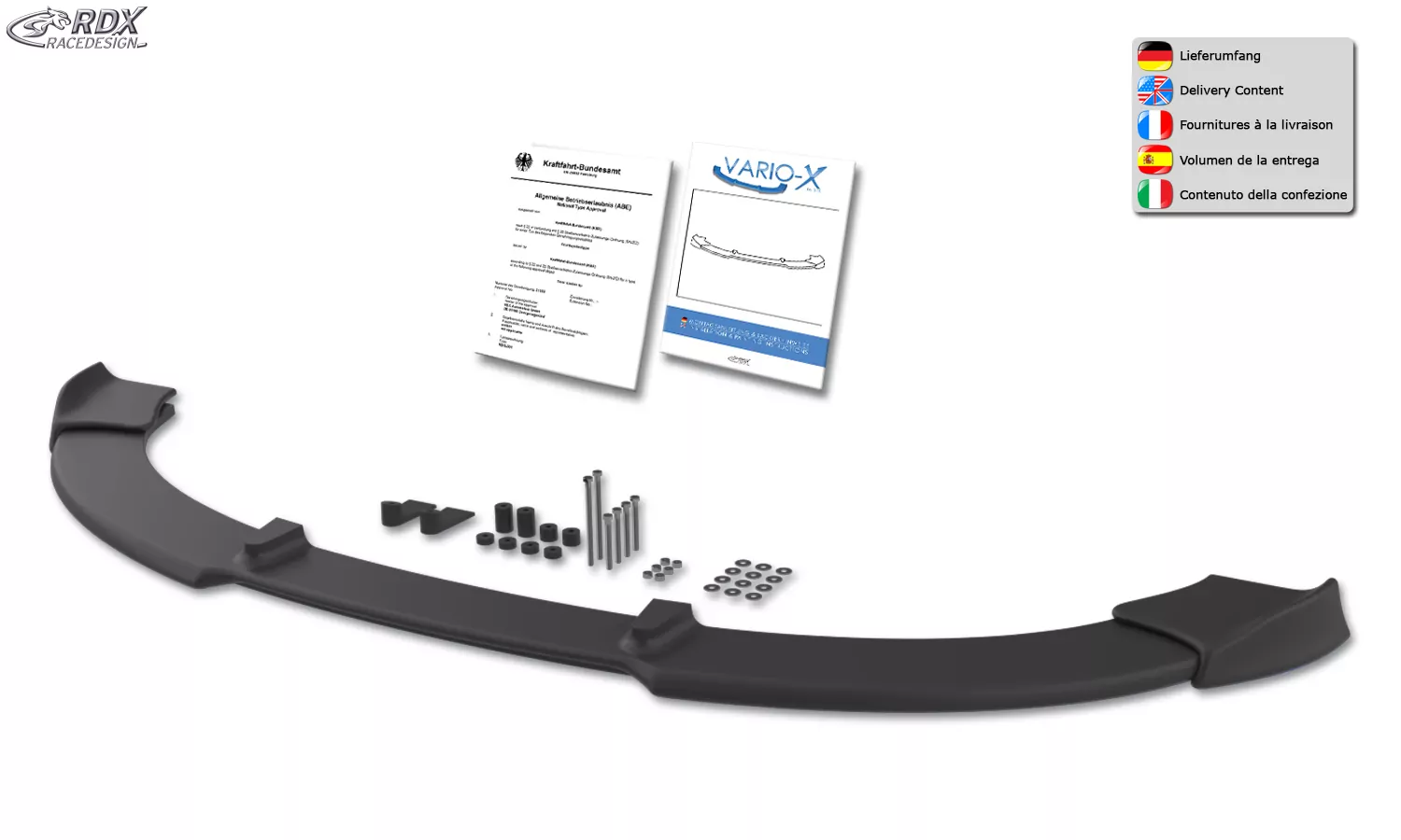 RDX Frontspoiler VARIO-X für OPEL Mokka Frontlippe Front Ansatz Vorne Spoilerlippe