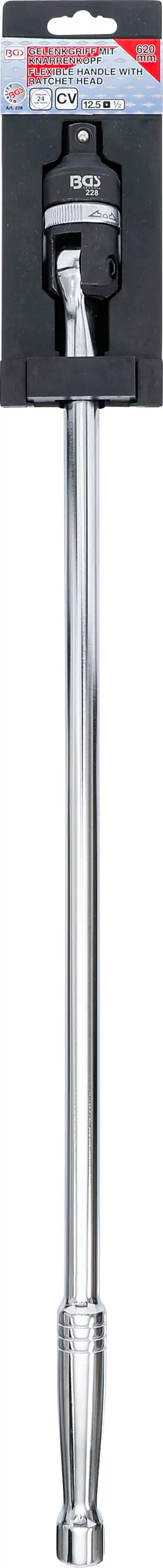 Gelenkgriff mit Umschaltknarre | Abtrieb Außenvierkant 12,5 mm (1/2") | 620 mm