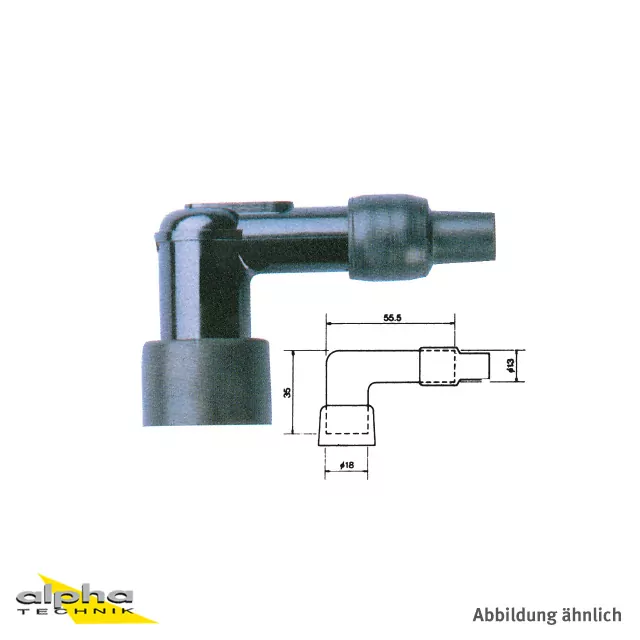 NGK | Zündkerzenstecker | LB05F | 8051 | 90° gewinkelt