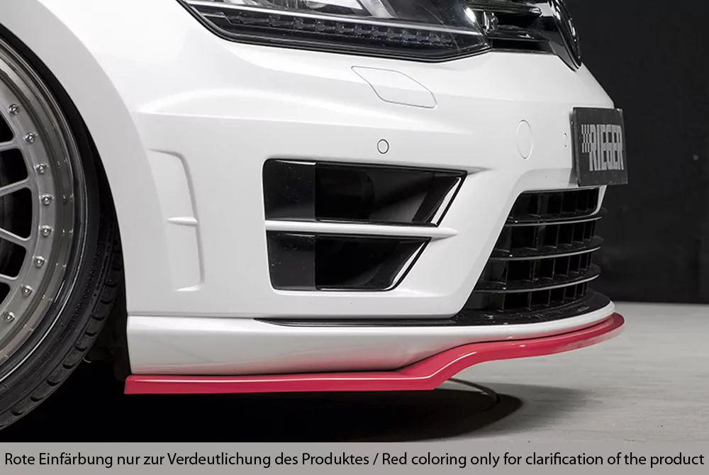 Rieger Spoilerschwert nur für R / R-Line für VW Golf 7 R | 5-tür. 12.13-12.16 (bis Facelift) für orig. Frontschürze