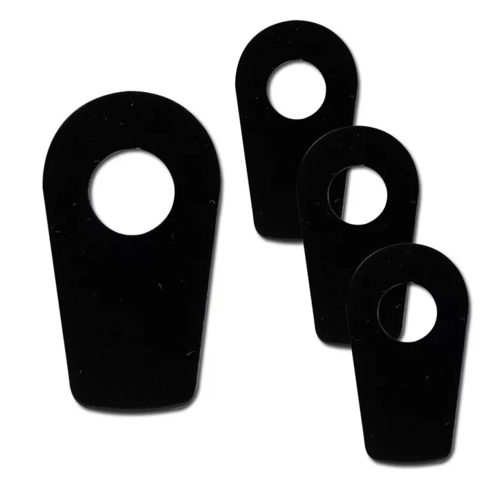 Indy Spacer, Schwarz, Aprilia/ Bmw/ Triumph/yamaha Stahl 4 Stck., 39,5 X 22mm, Z.b. S1000rr/ R Ninet