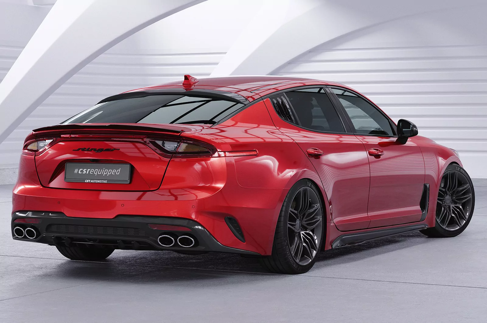 Heckscheibenblende für Kia Stinger GT HSB089 Carbon Look Hochglanz