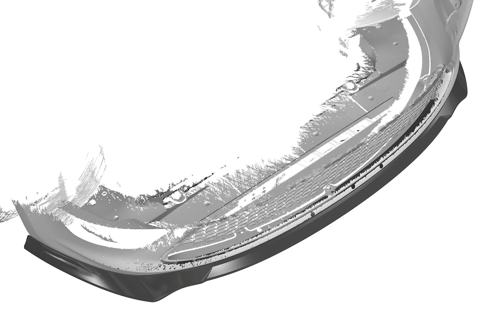 Cup-Spoilerlippe für Ford Focus MK2 ST CSL509-M Carbon Look (matt)