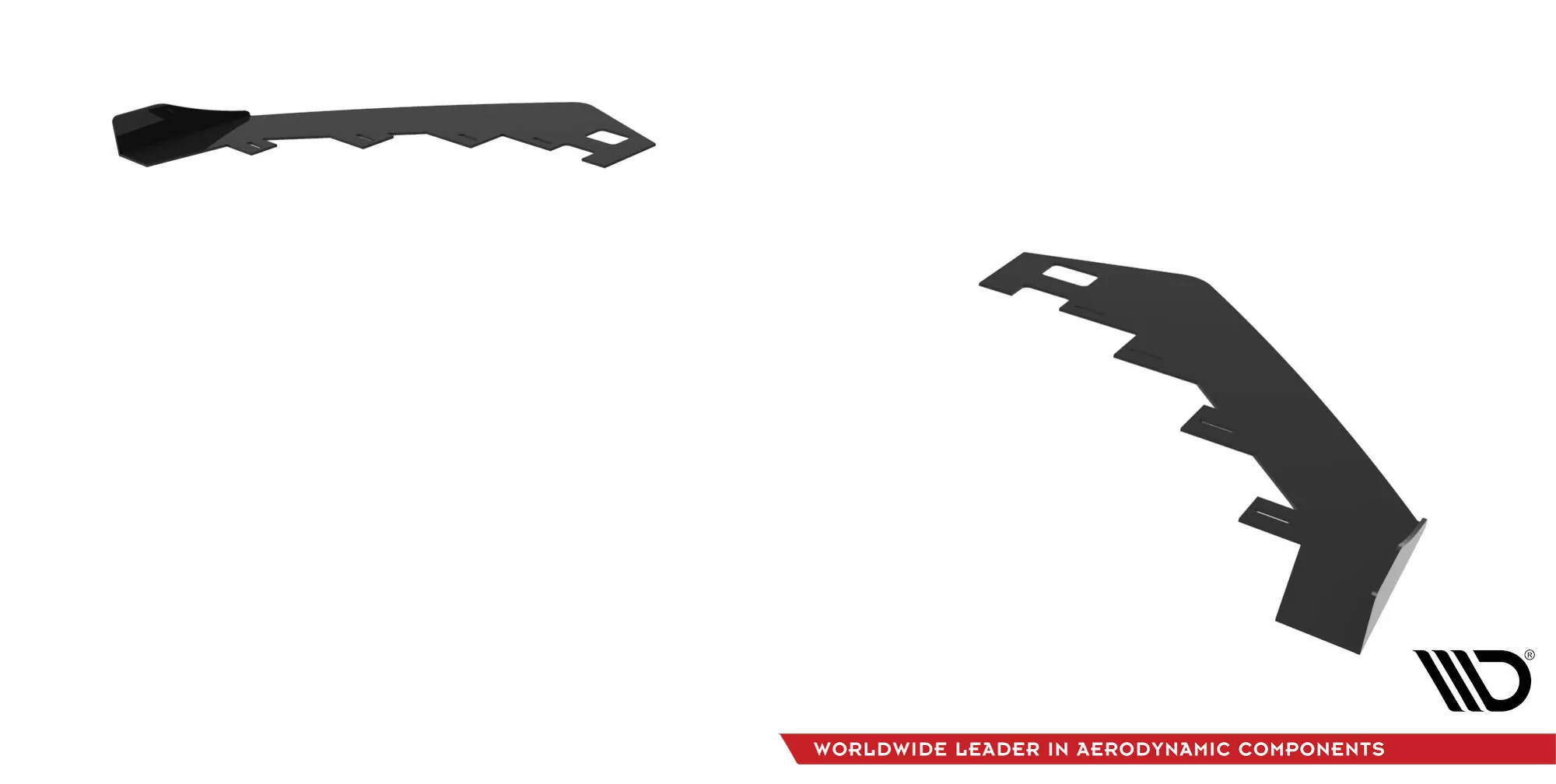 Front Stoßstange Flaps Für Mercedes-AMG CLA 45 Aero C117 Facelift Schwarz Hochglanz