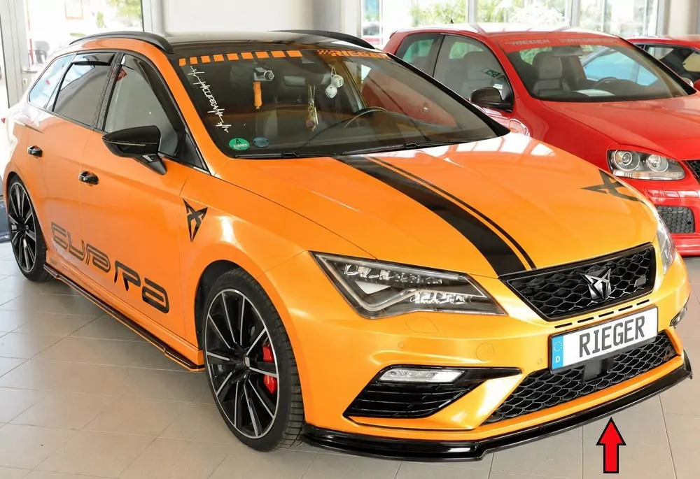 Rieger Spoilerschwert (V2) tiefe Version für Seat Leon Cupra (5F) 3-tür. (SC) 01.17- (ab Facelift)