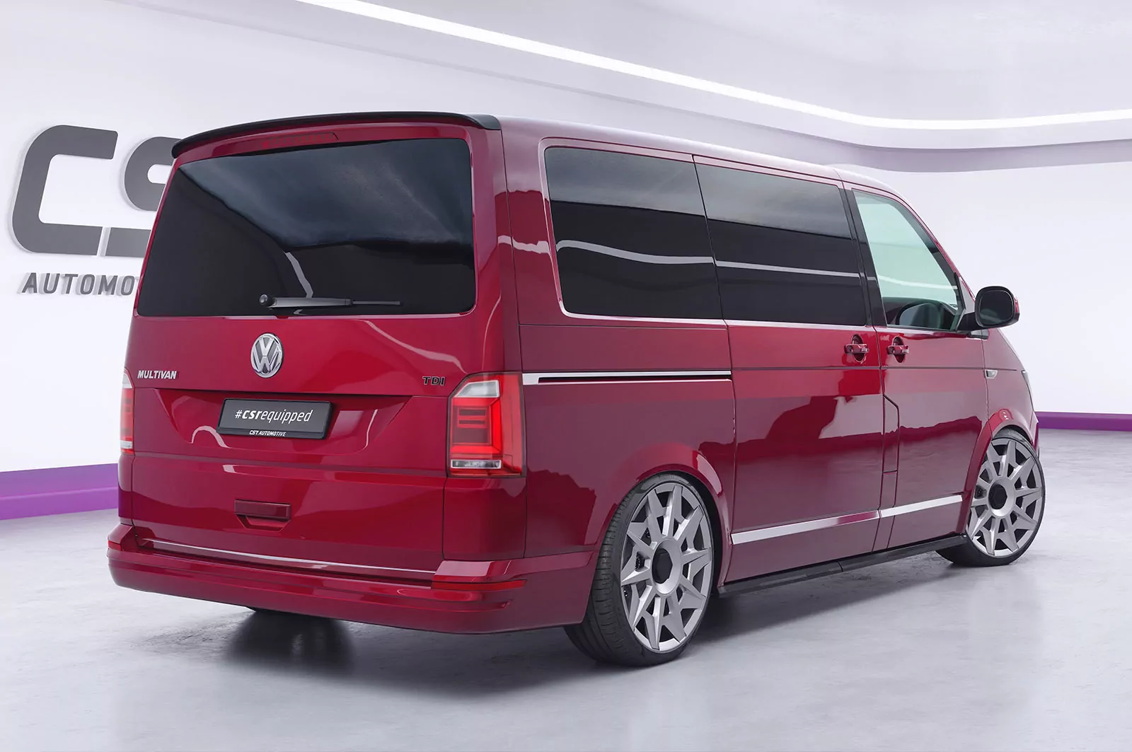 Heckflügel mit ABE für VW T6 / T6.1 HF704 Strukturiert (schwarz matt)