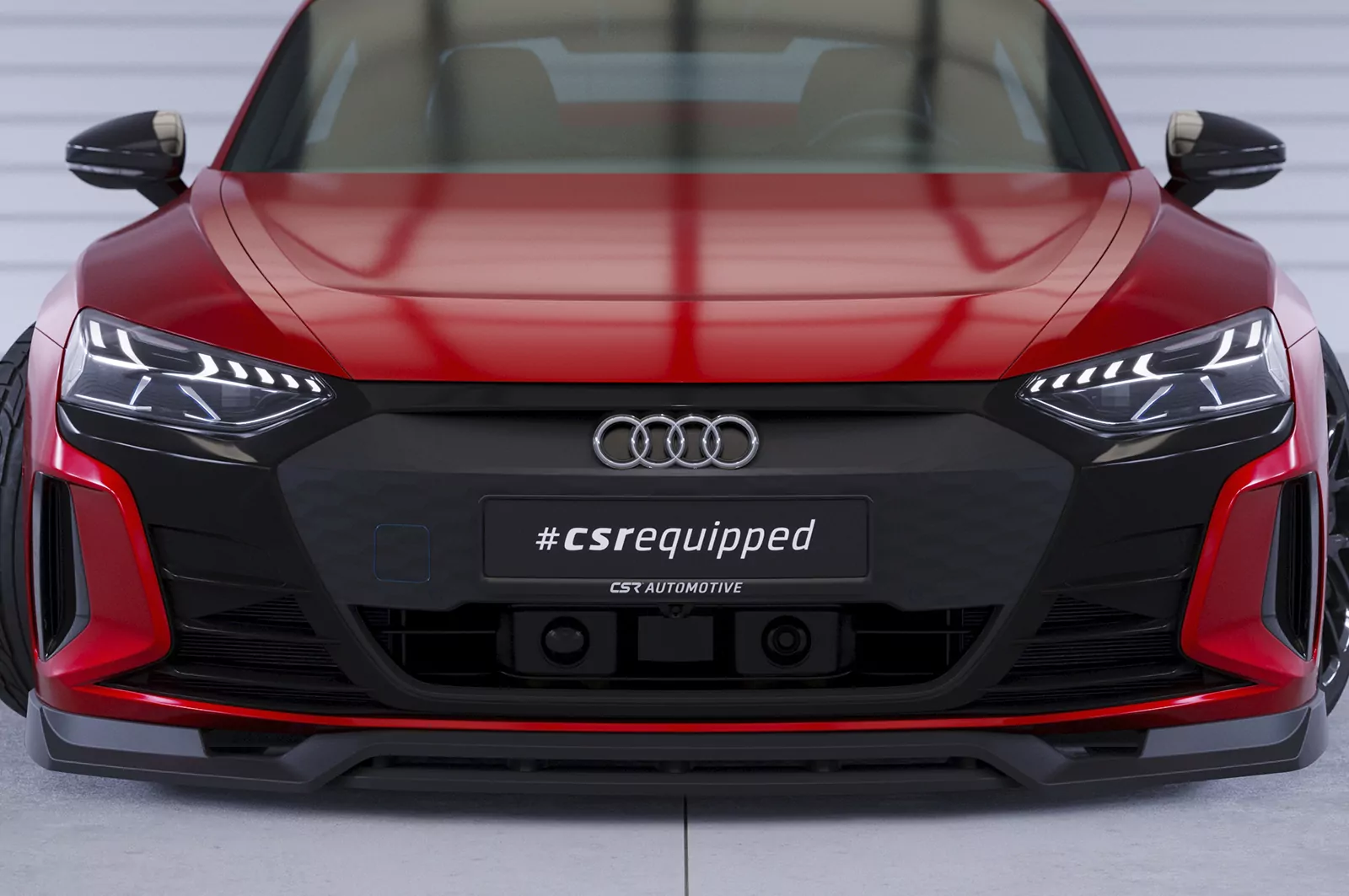 Cup-Spoilerlippe mit ABE für Audi e-tron GT CSL707 Schwarz Strukturiert