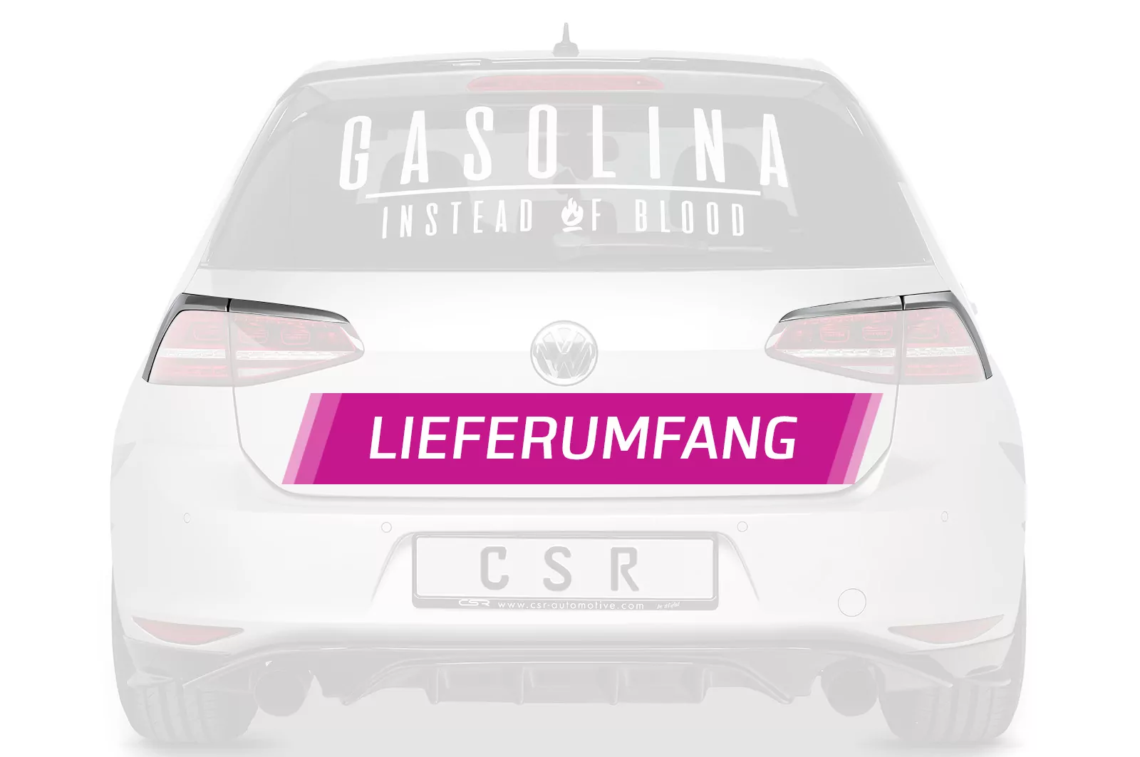 Rücklichtblenden für VW Golf 7 RB007-G Schwarz Hochglanz